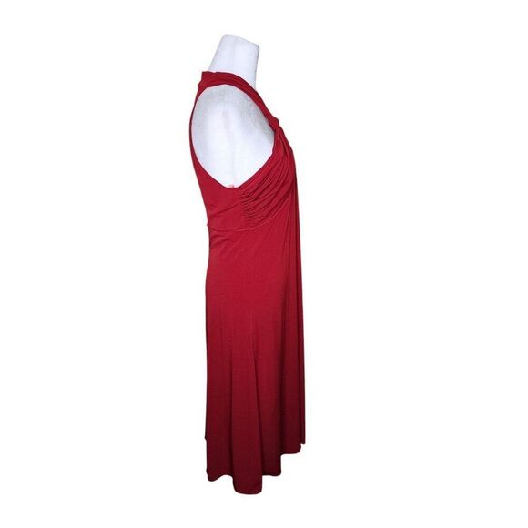 New Max Studio Halter Neck Sweetheart Sexy Cocktail Dress Womens Size M Red - Picture 3 of 9